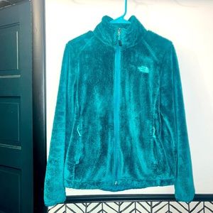 Women’s The North Face Emerald Green Faux Fur Full Zip Jacket